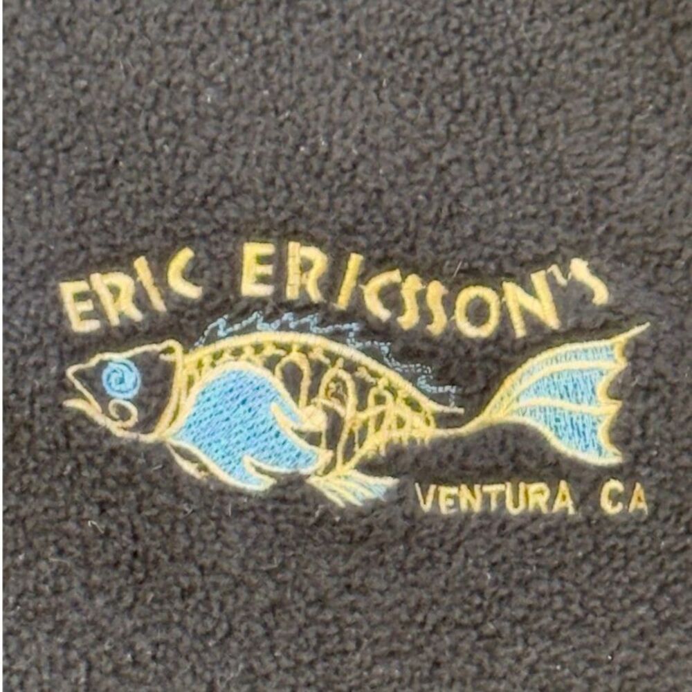 Vintage Eric Ericsson's Restaurant Fleece Jacket Ventura CA Souvenir